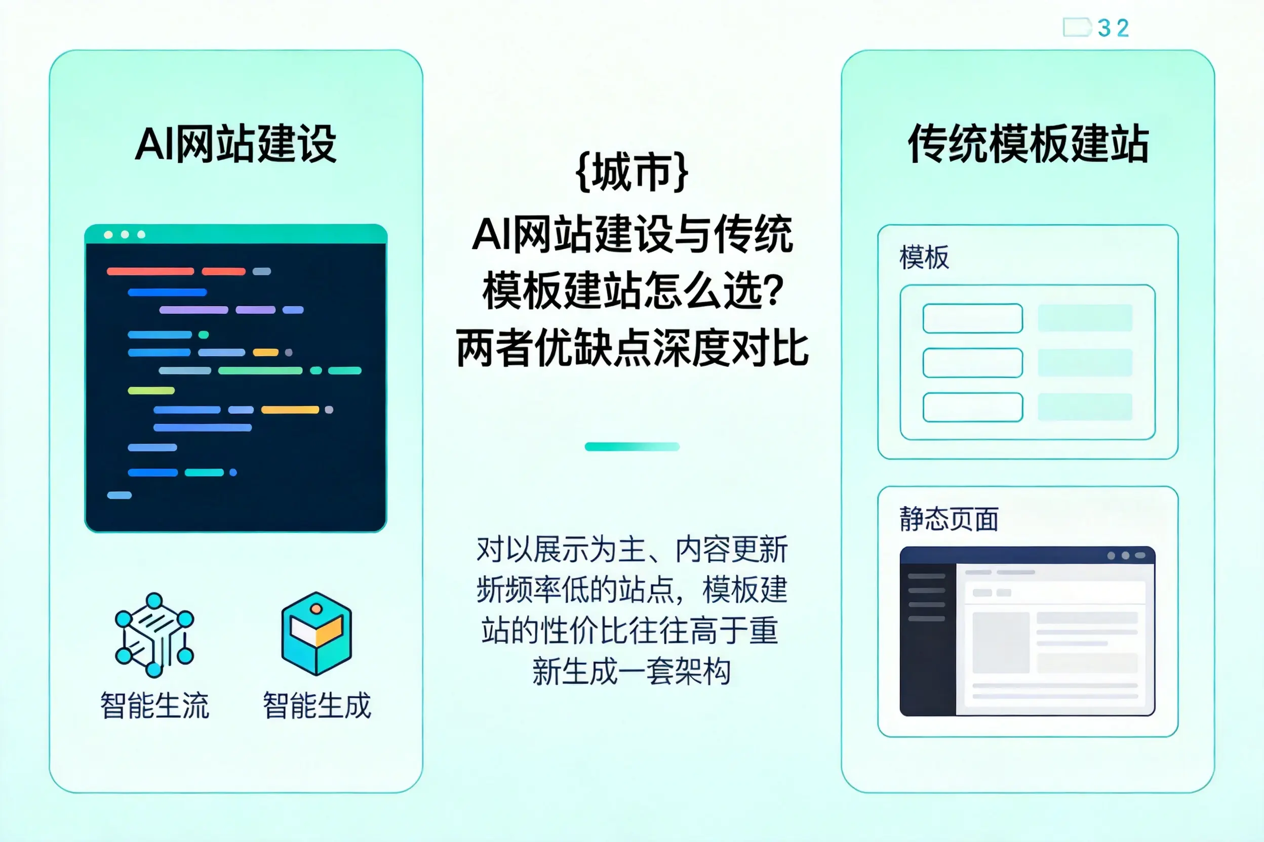 运城AI网站建设与传统模板建站怎么选?两者优缺点深度对比