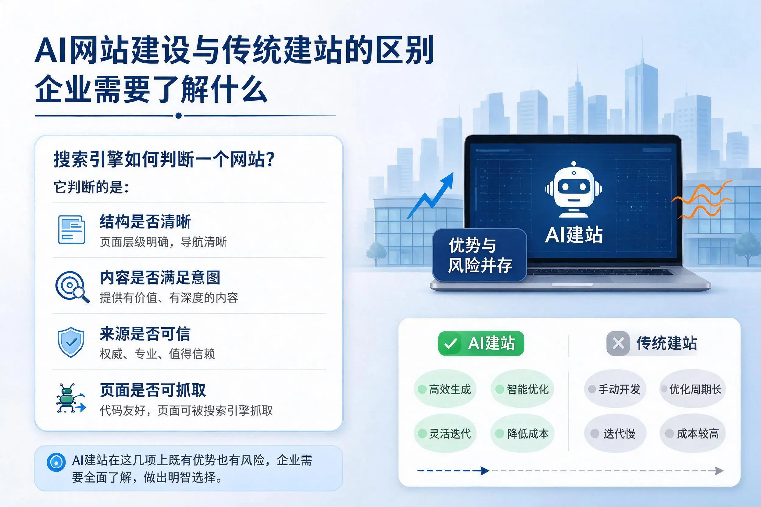 AI网站建设与传统建站的区别，运城企业需要了解什么