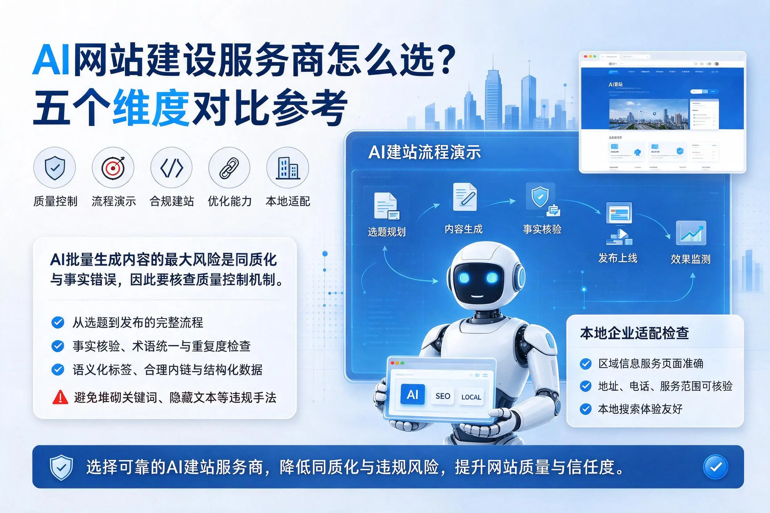 运城AI网站建设服务商怎么选?五个维度对比参考