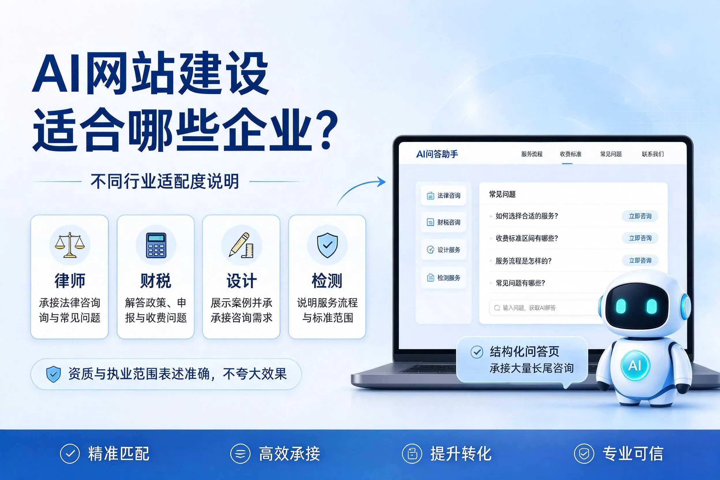 AI网站建设适合哪些企业？运城不同行业适配度说明